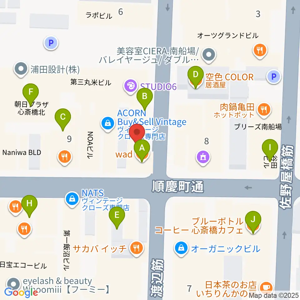 ESPECIAL RECORDS周辺のカフェ一覧地図