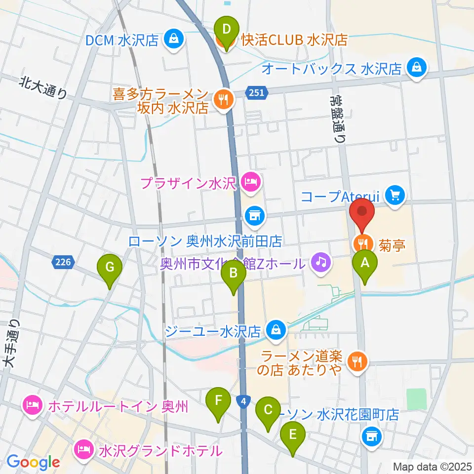 正時堂アテルイセンター周辺のカフェ一覧地図