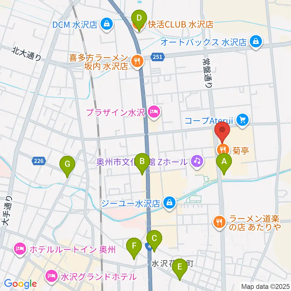 正時堂アテルイセンター周辺のカフェ一覧地図