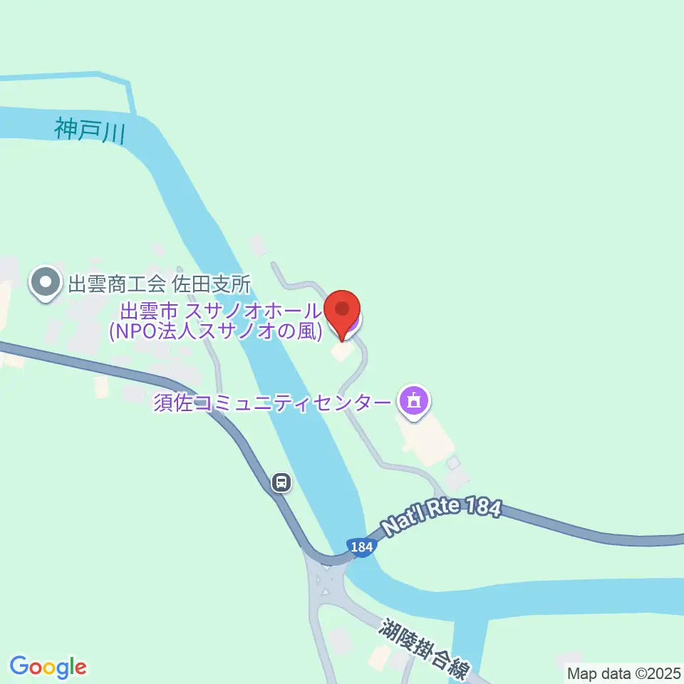 スサノオホール周辺のカフェ一覧地図