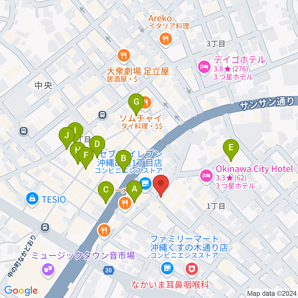 ZIGZAG周辺のカフェ一覧地図