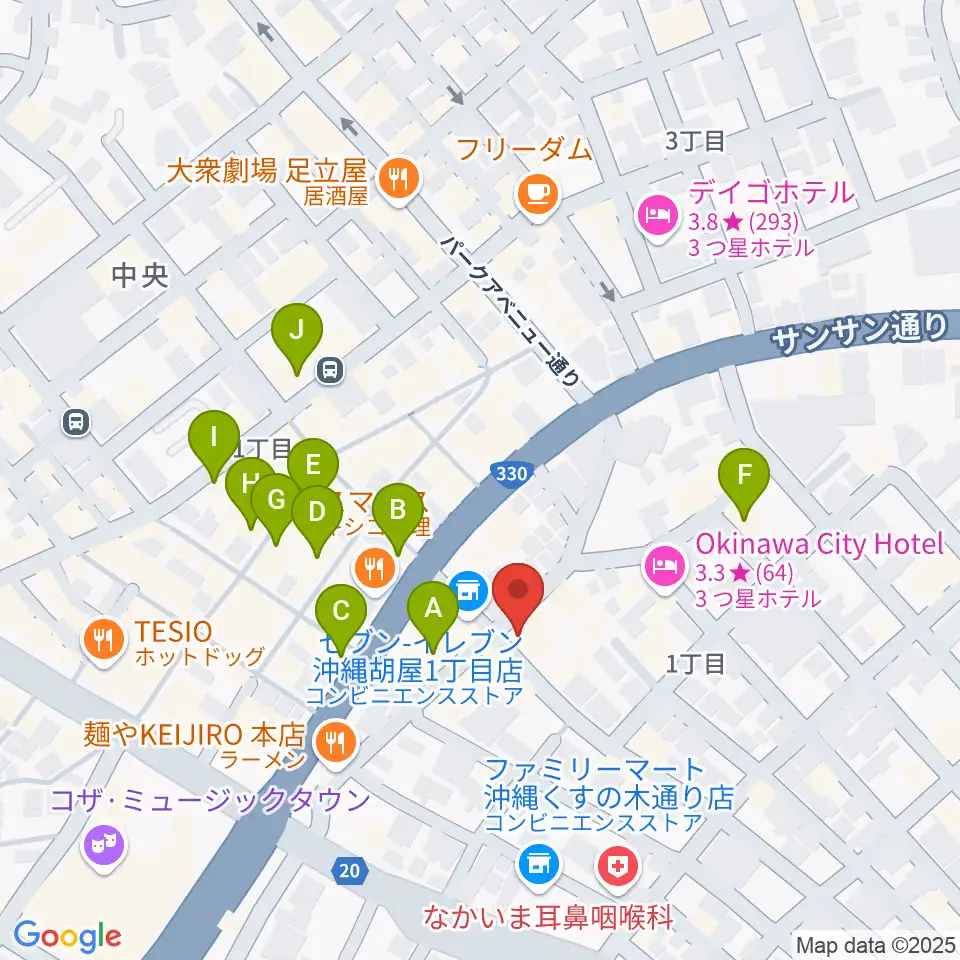 ZIGZAG周辺のカフェ一覧地図