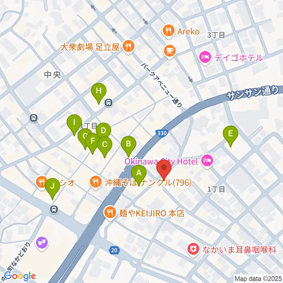 ZIGZAG周辺のカフェ一覧地図