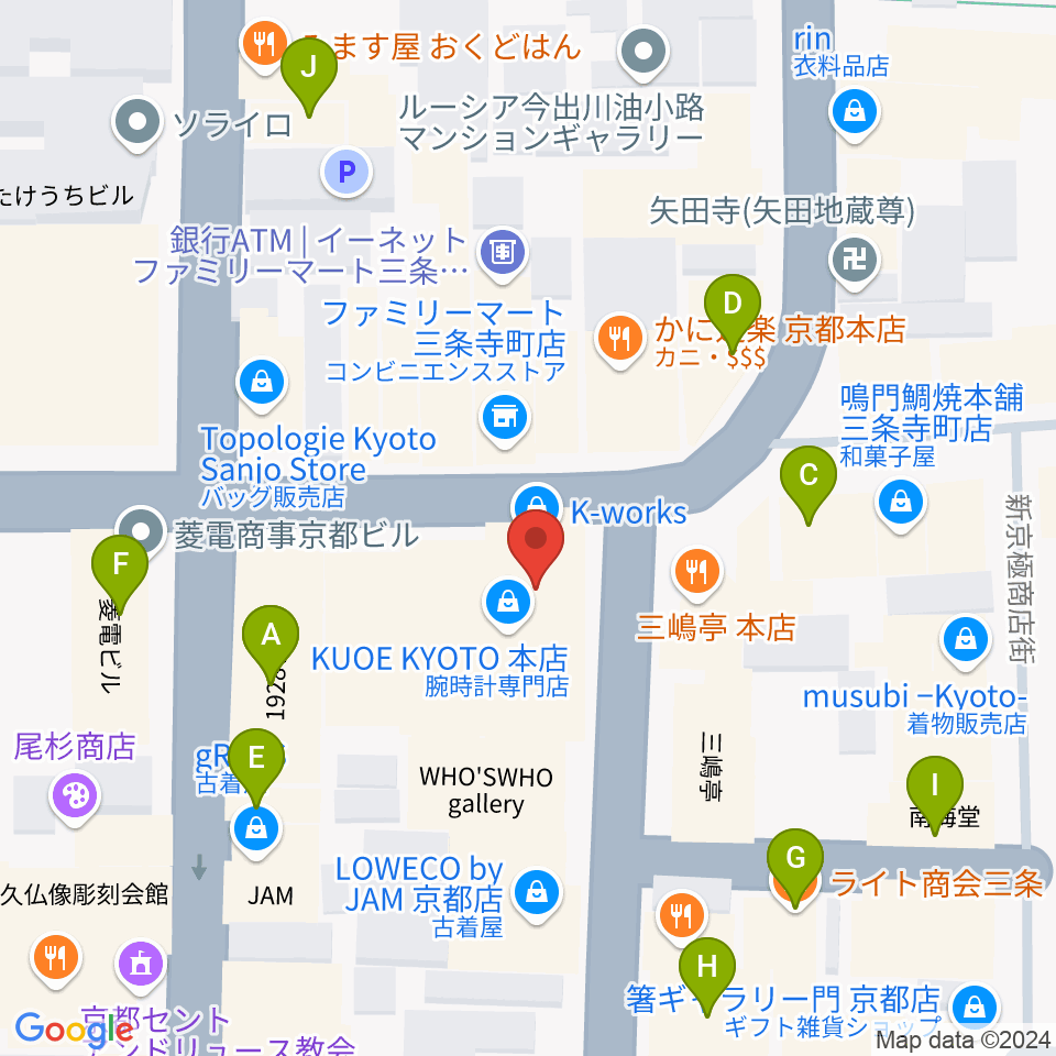 京都HAPPY JACK周辺のカフェ一覧地図