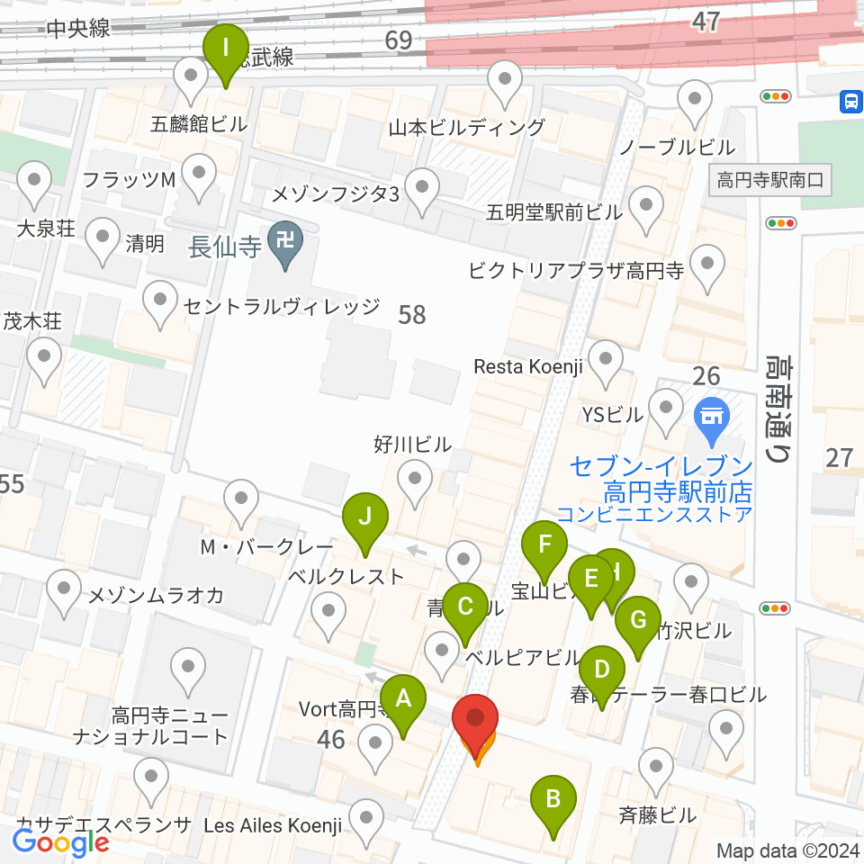 RECORD BOY周辺のカフェ一覧地図