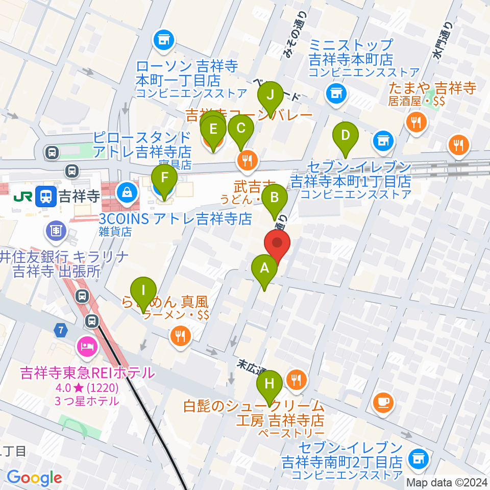 サウンドスタジオキッカ周辺のカフェ一覧地図