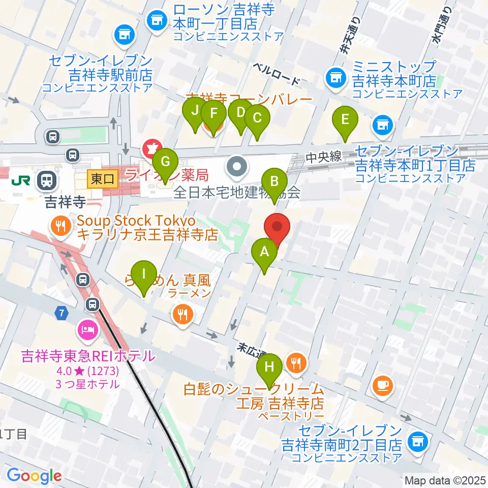 サウンドスタジオキッカ周辺のカフェ一覧地図