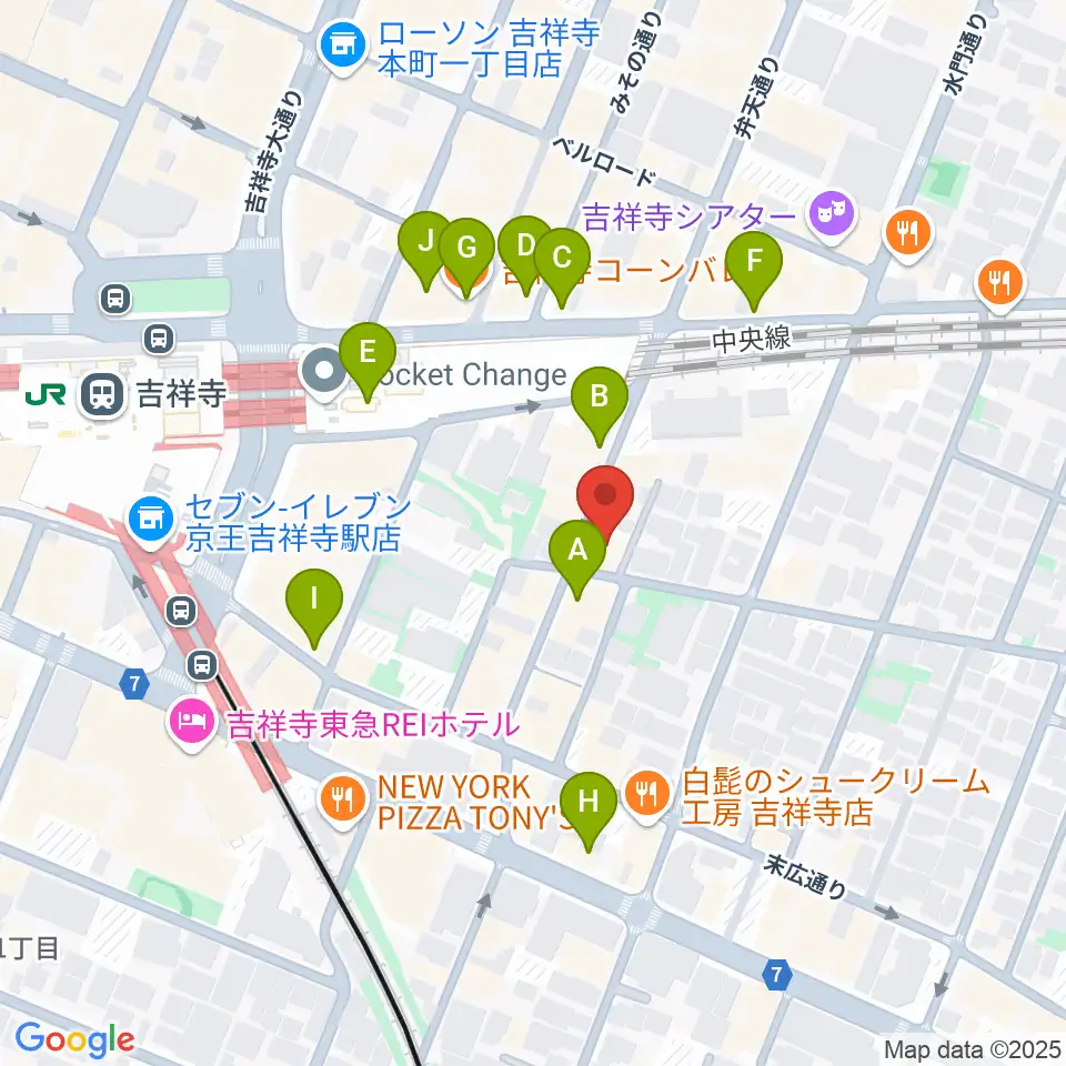 サウンドスタジオキッカ周辺のカフェ一覧地図