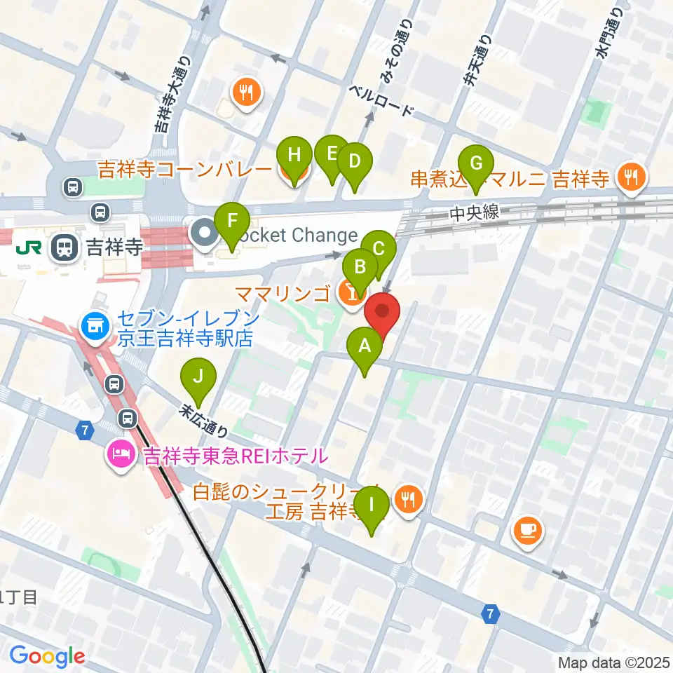 サウンドスタジオキッカ周辺のカフェ一覧地図