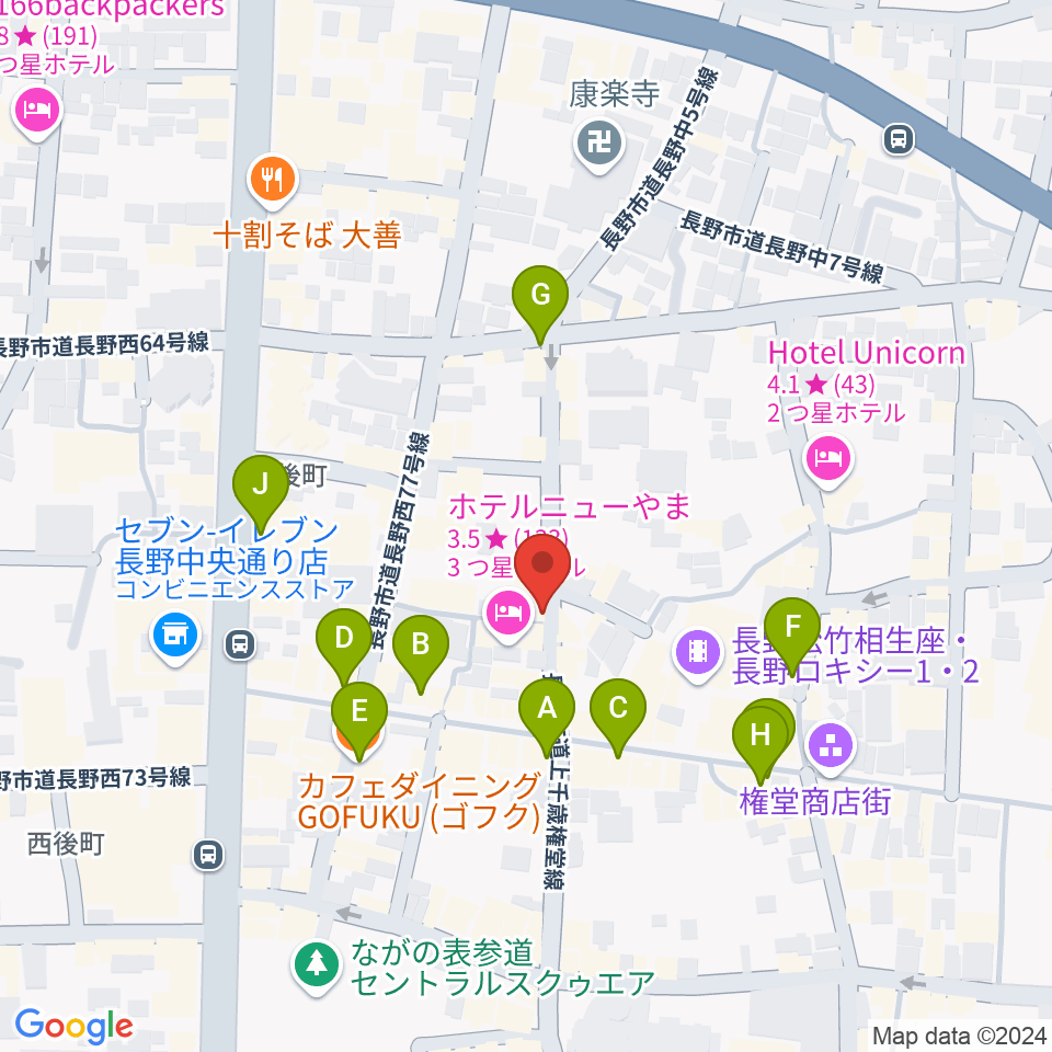 インディア・ザ・ロック周辺のカフェ一覧地図