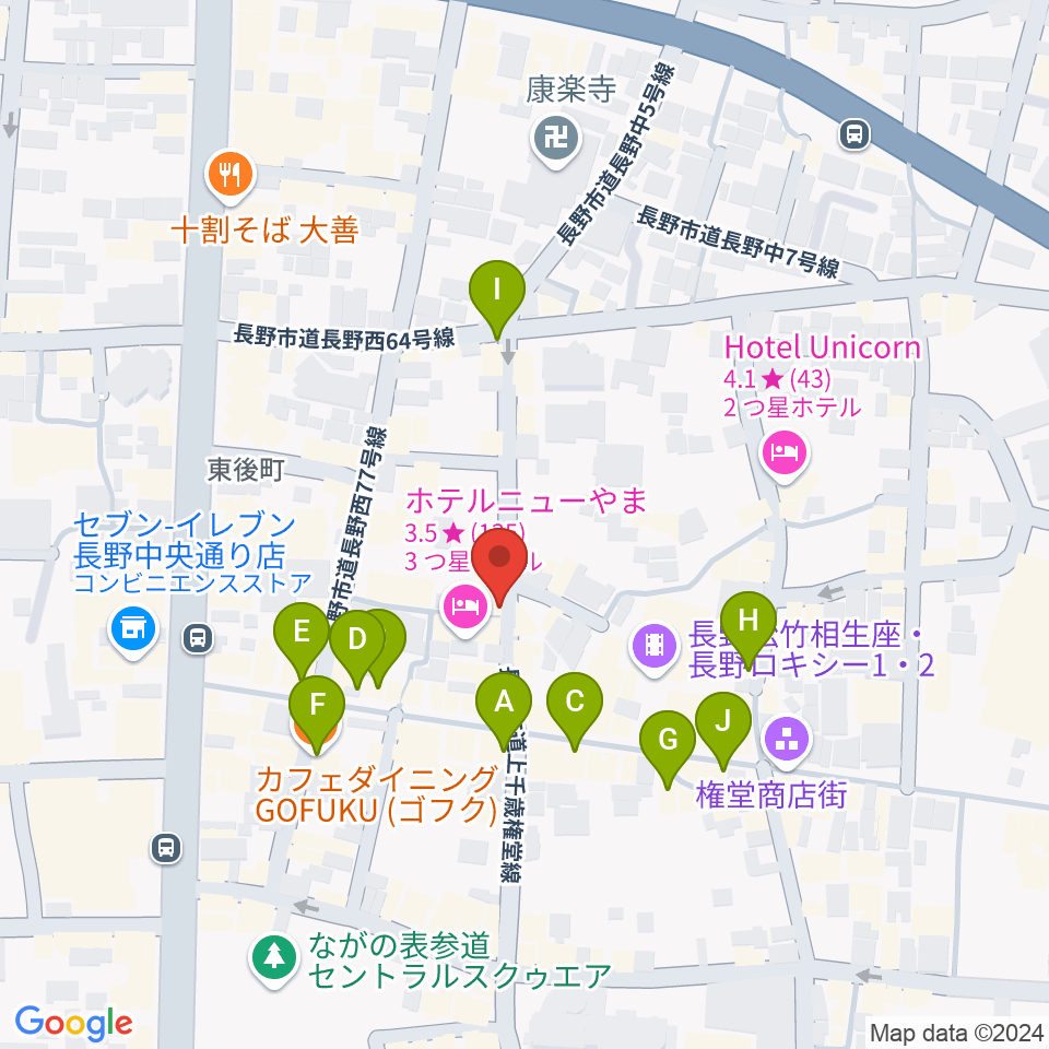 インディア・ザ・ロック周辺のカフェ一覧地図