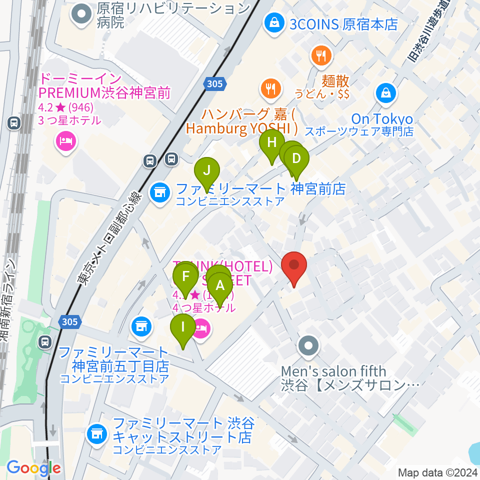 GLOCAL RECORDS周辺のカフェ一覧地図