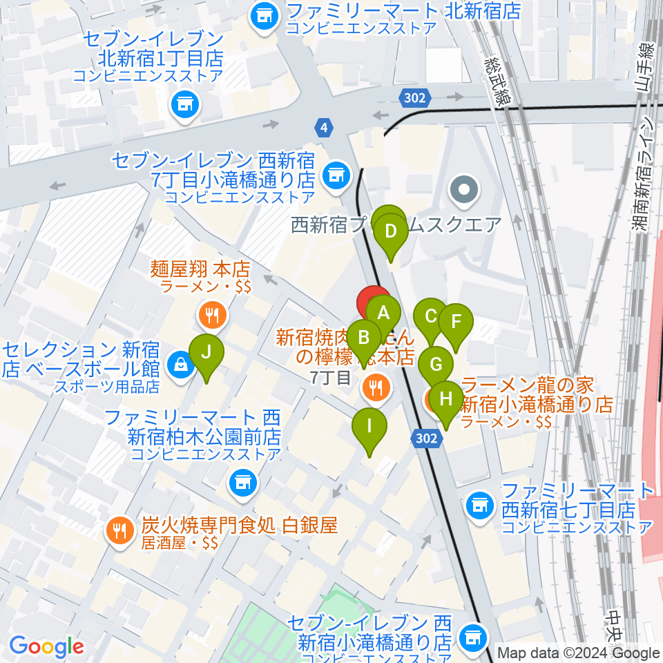 Nat Records周辺のカフェ一覧地図