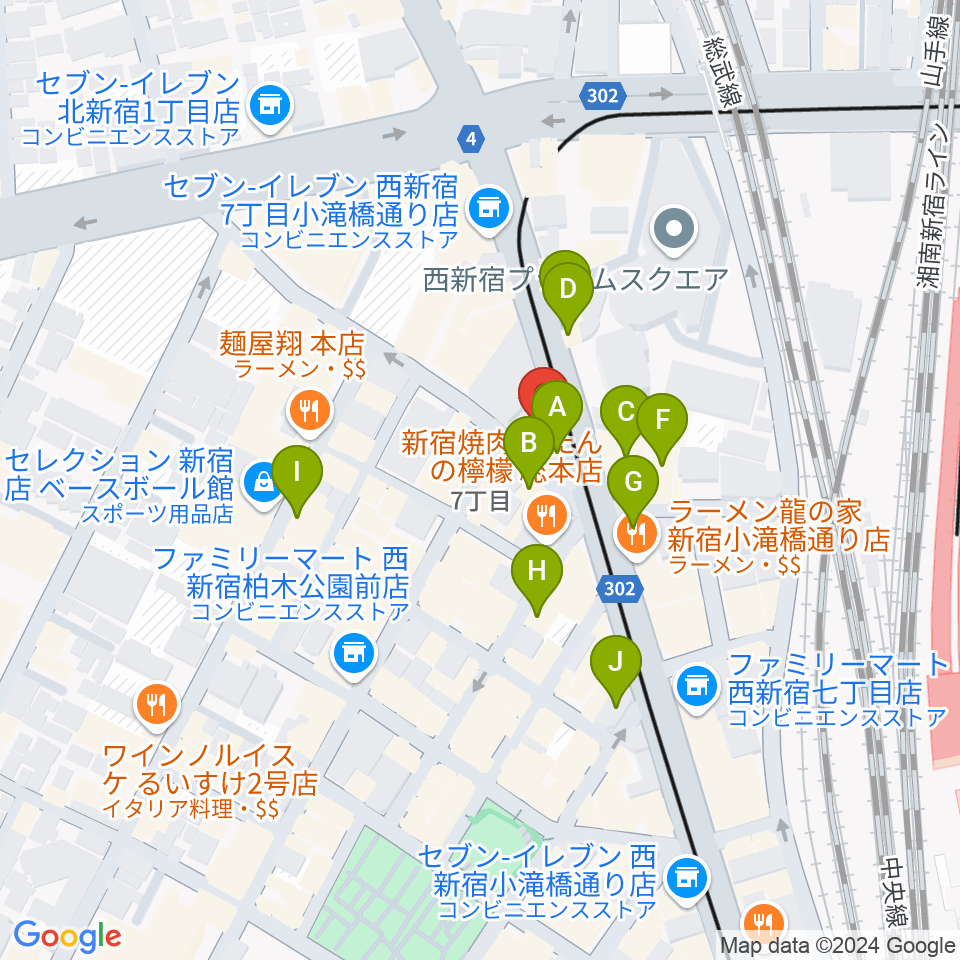 Nat Records周辺のカフェ一覧地図