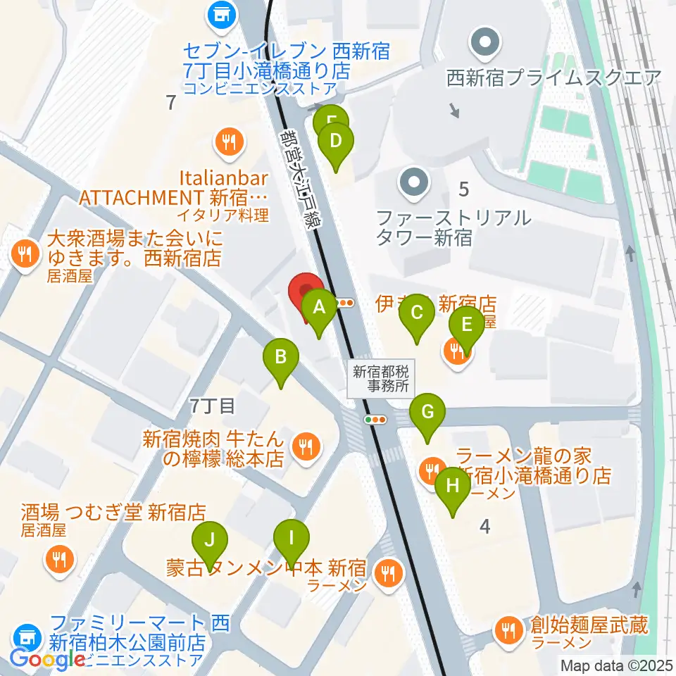 ナットレコード周辺のカフェ一覧地図