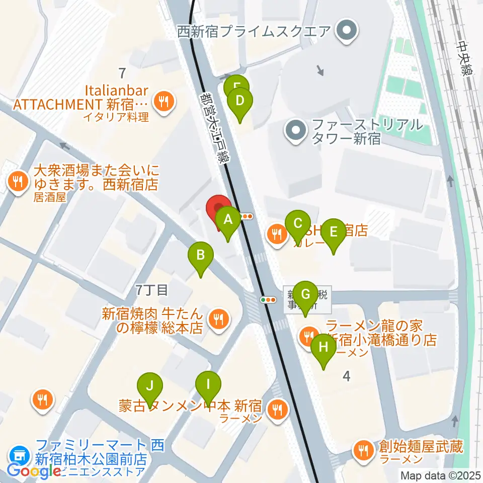 ナットレコード周辺のカフェ一覧地図