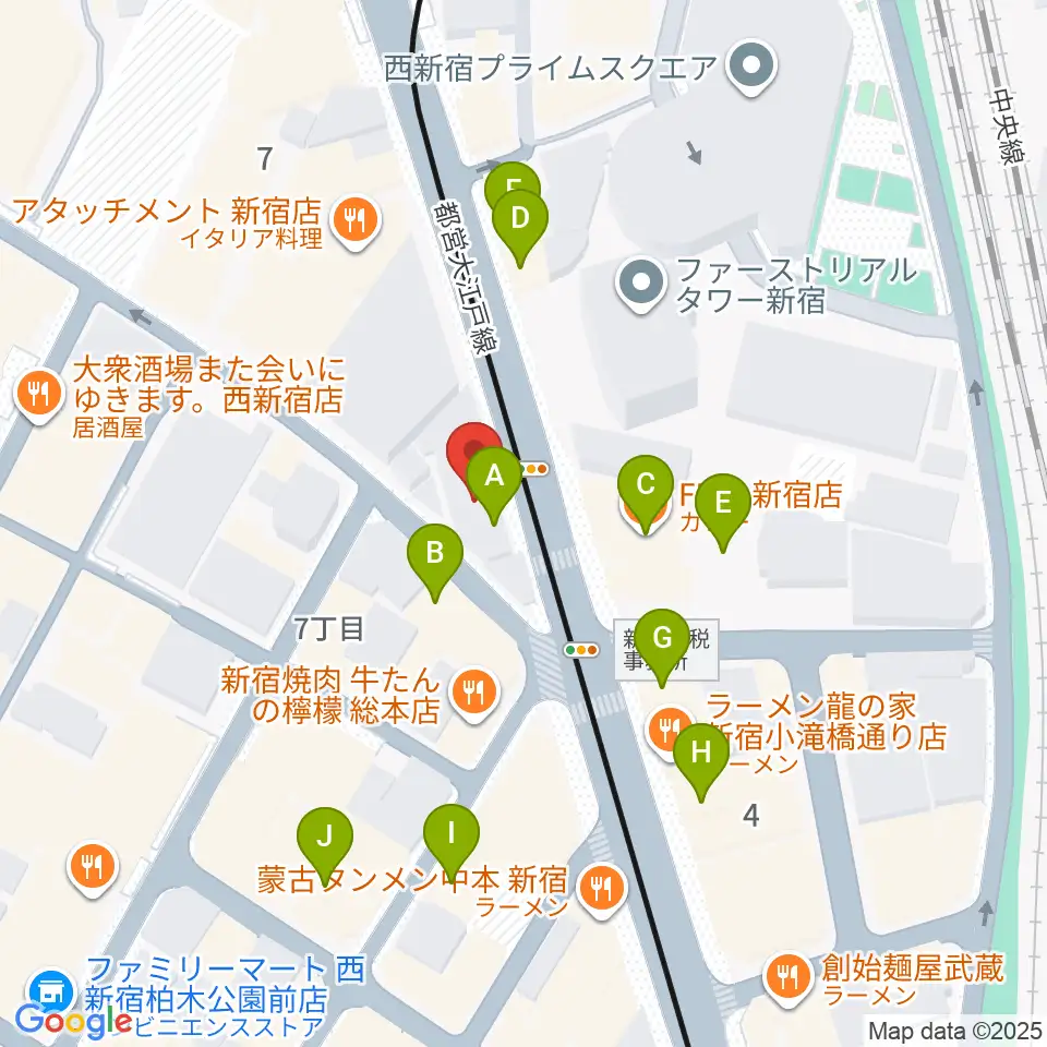 ナットレコード周辺のカフェ一覧地図