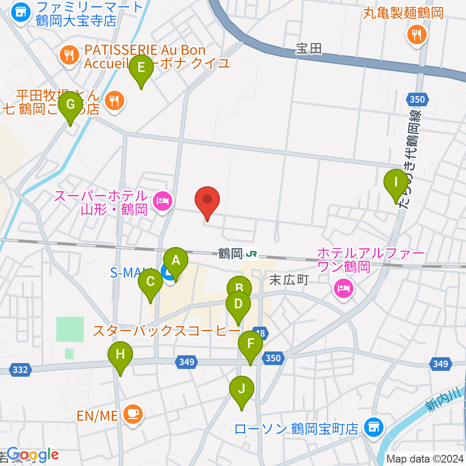 なんだ屋スタヂオ周辺のカフェ一覧地図