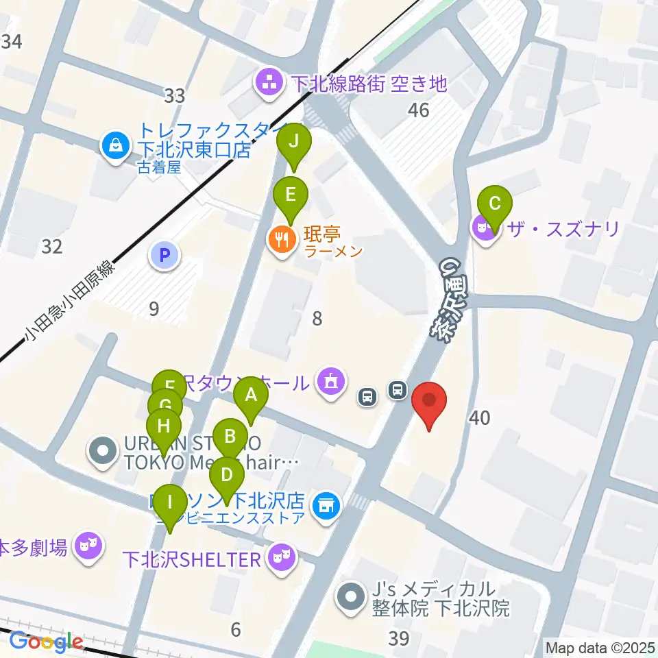 ディスクユニオン下北沢店周辺のカフェ一覧地図
