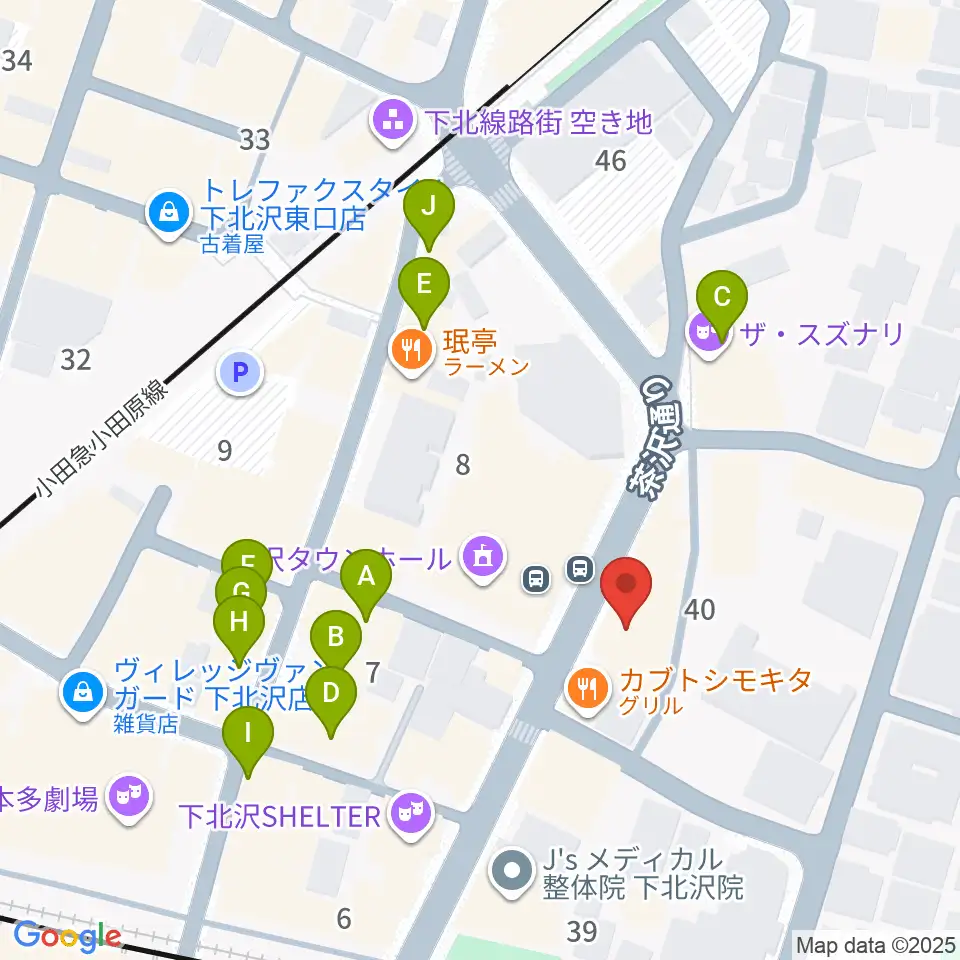 ディスクユニオン下北沢店周辺のカフェ一覧地図