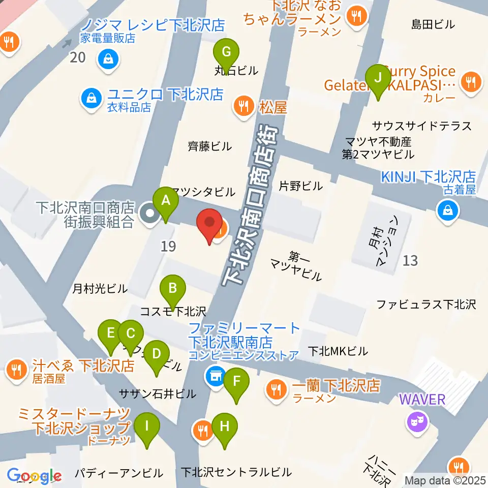 下北沢バラックブロックカフェ周辺のカフェ一覧地図