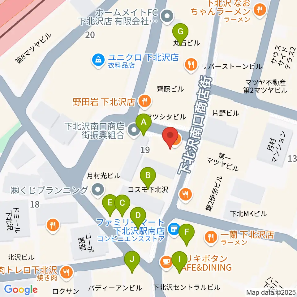 下北沢バラックブロックカフェ周辺のカフェ一覧地図