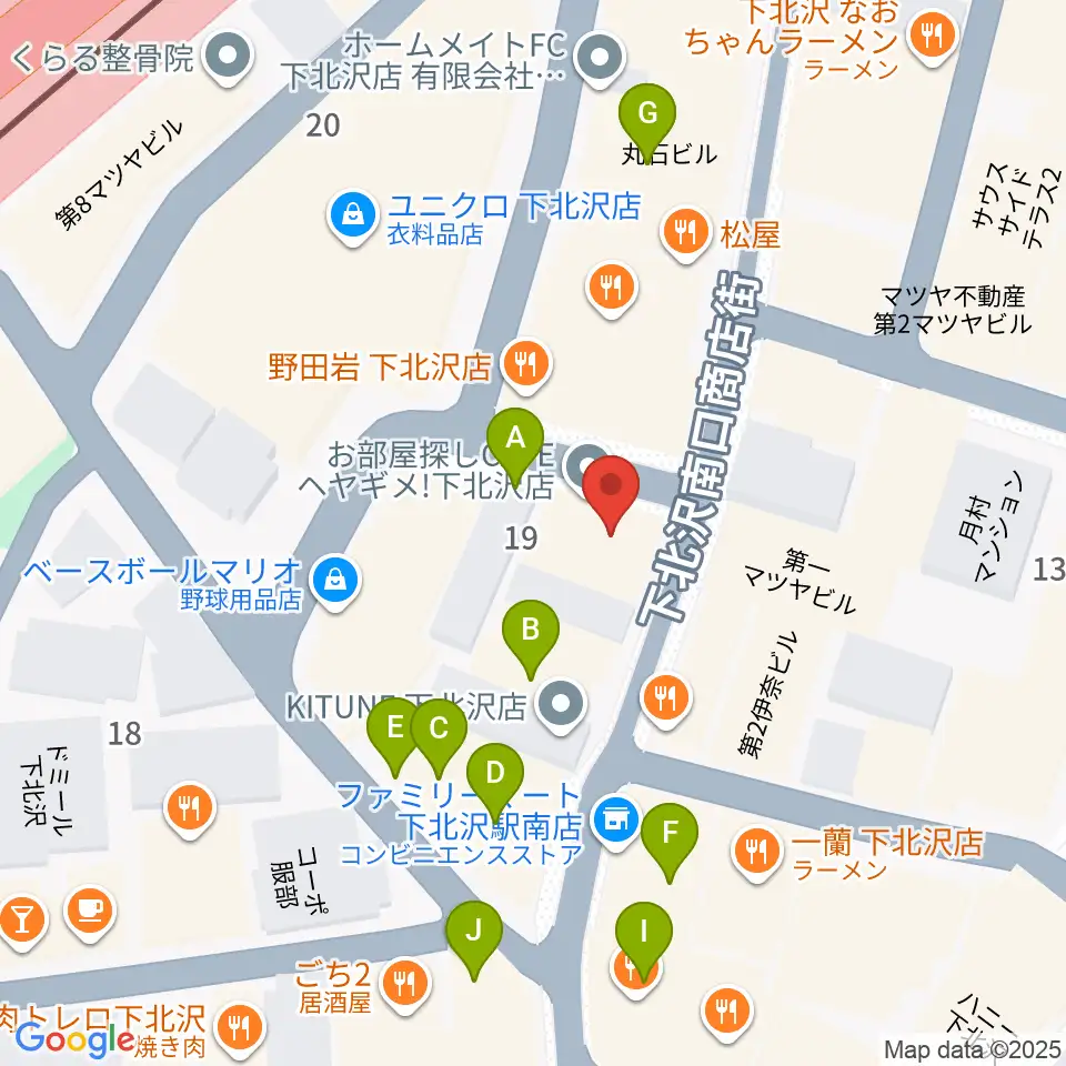 下北沢バラックブロックカフェ周辺のカフェ一覧地図
