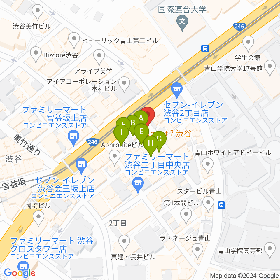 青山ZERO周辺のカフェ一覧地図