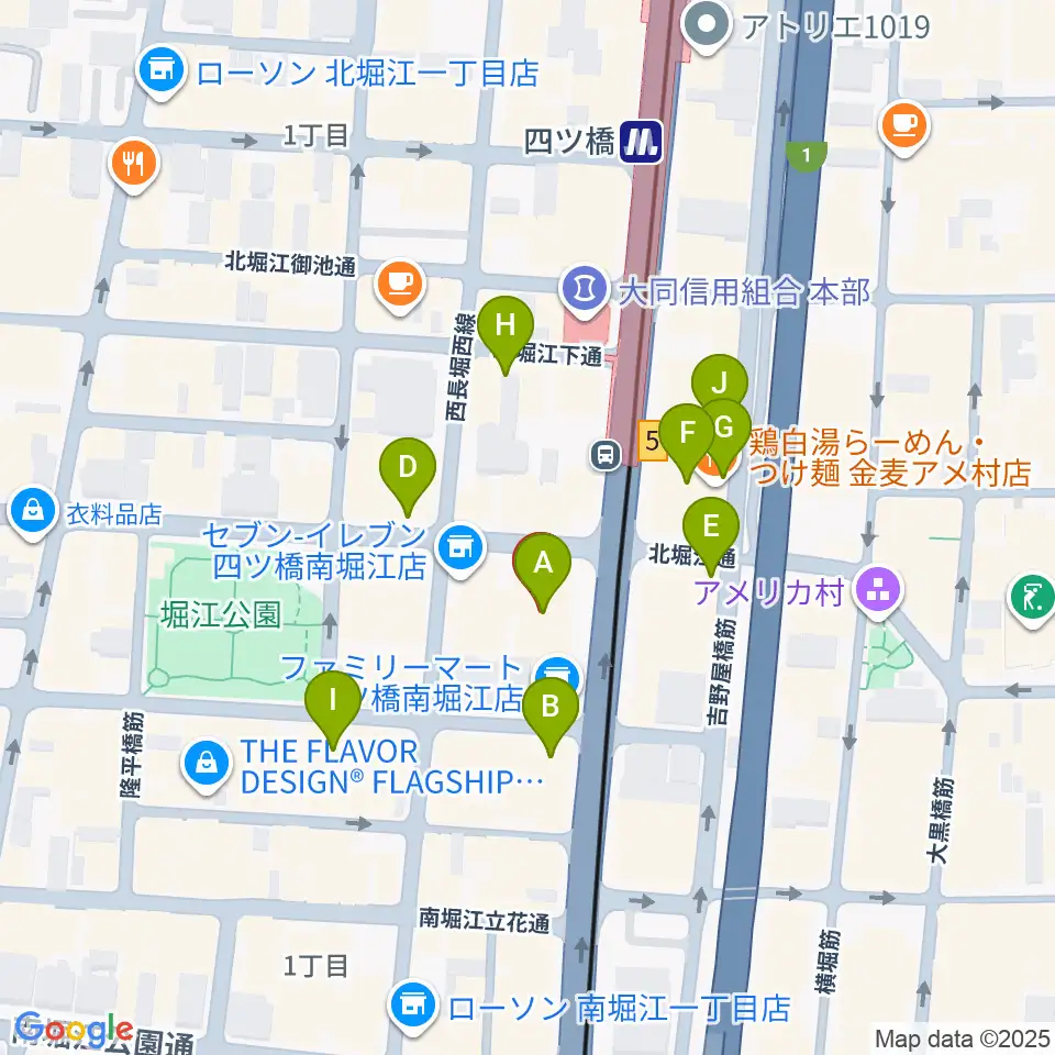 TIME BOMB RECORDS周辺のカフェ一覧地図