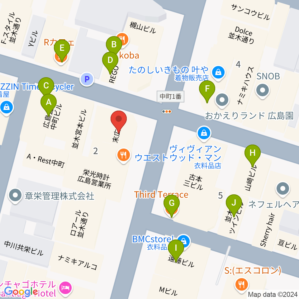 STEREO RECORDS周辺のカフェ一覧地図