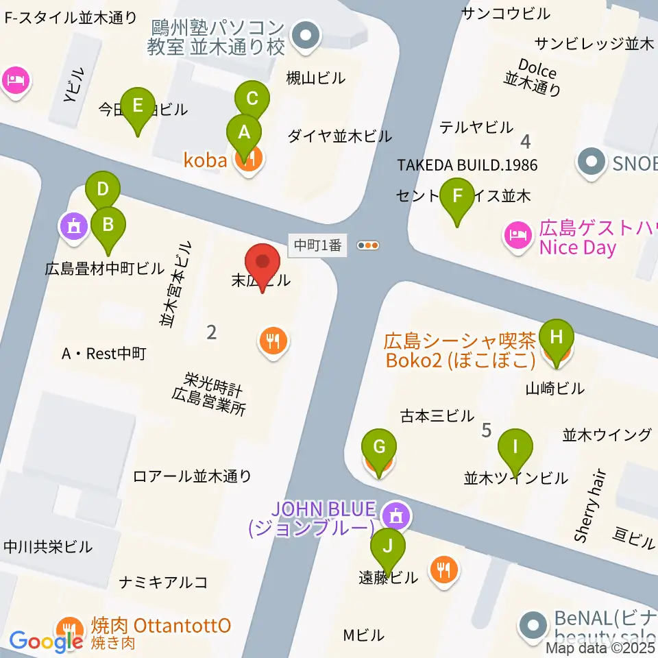 STEREO RECORDS周辺のカフェ一覧地図