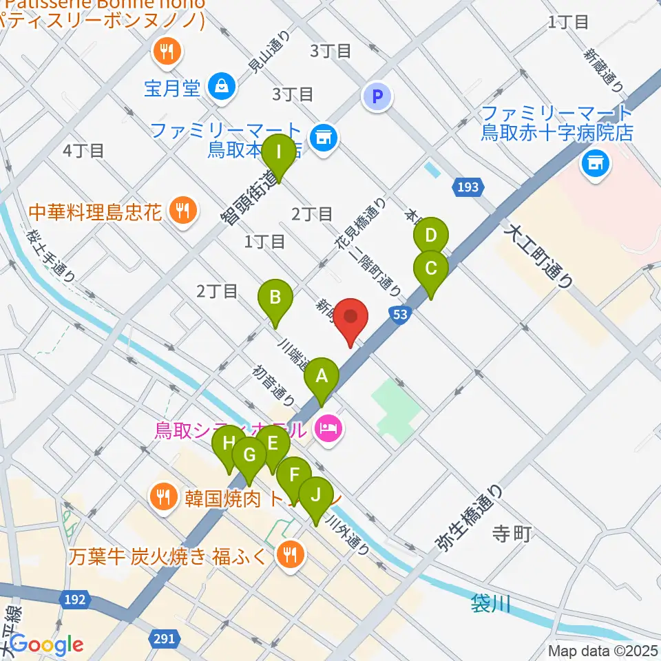 borzoi record周辺のカフェ一覧地図