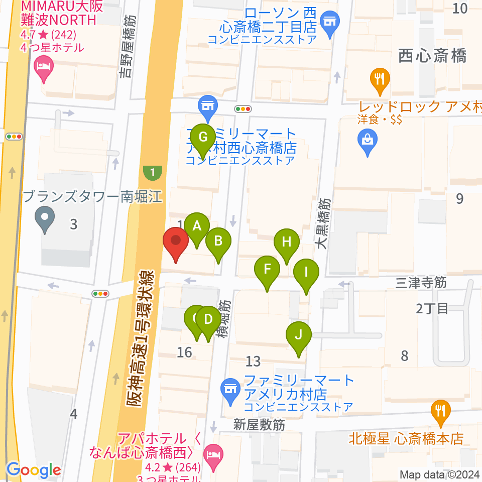 Groovenut Records周辺のカフェ一覧地図