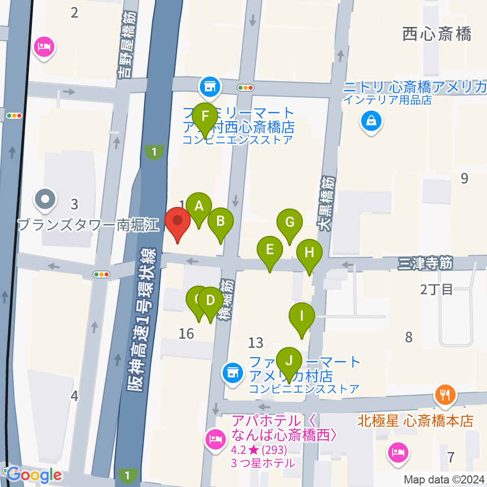 Groovenut Records周辺のカフェ一覧地図