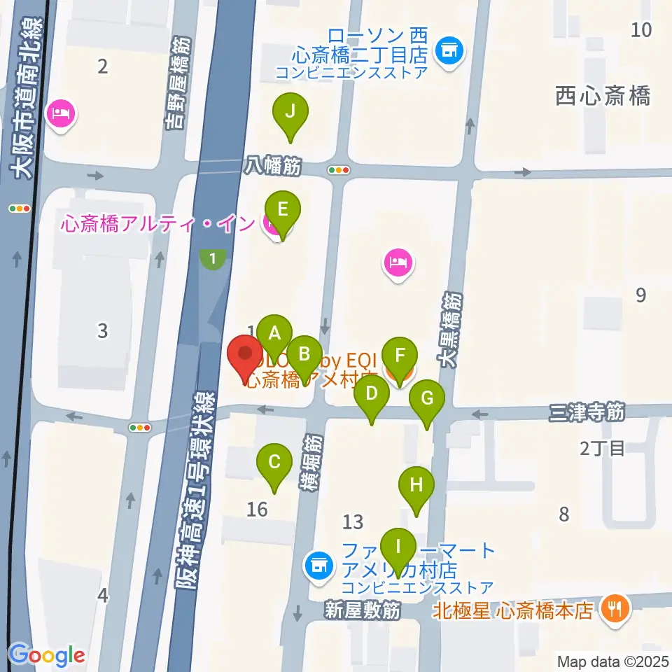 Groovenut Records周辺のカフェ一覧地図