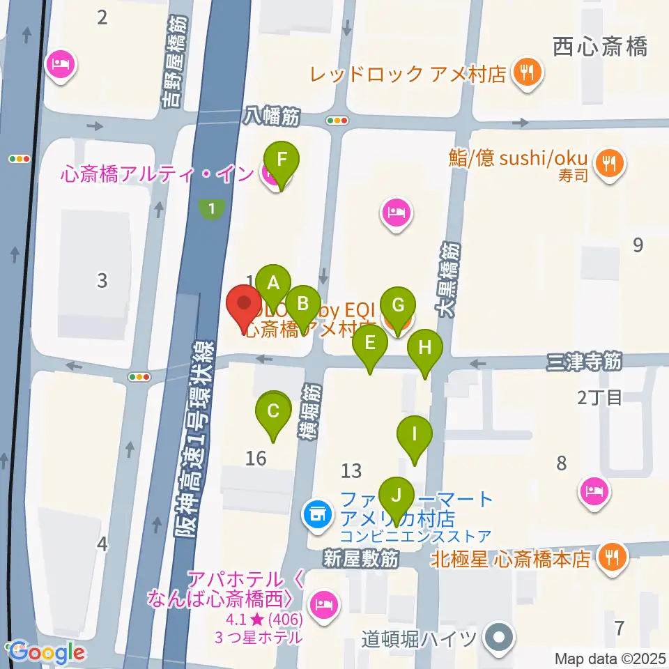 Groovenut Records周辺のカフェ一覧地図