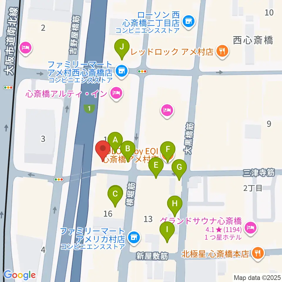Groovenut Records周辺のカフェ一覧地図