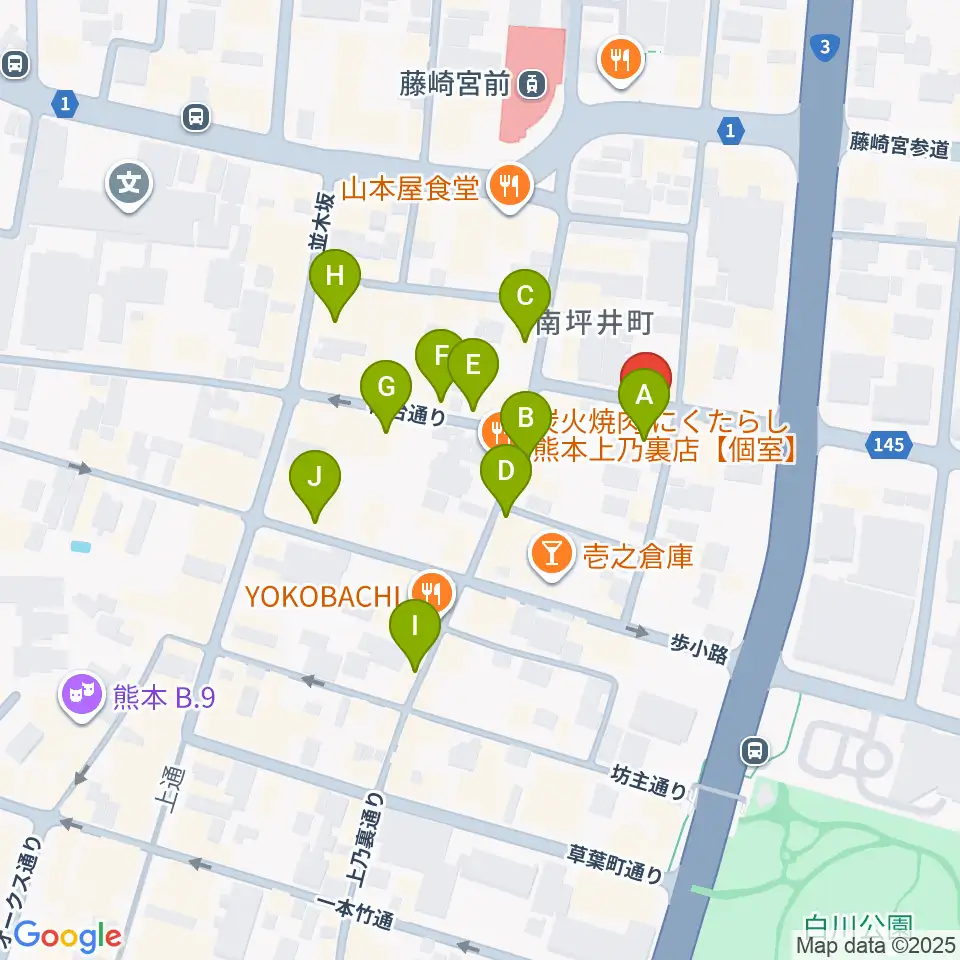 PEANUTS RECORDS周辺のカフェ一覧地図