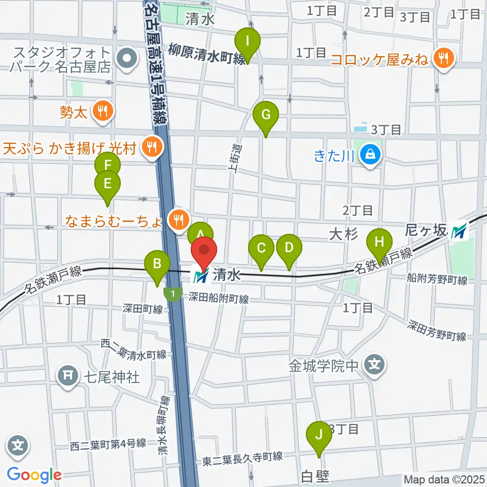 STIFF SLACK周辺のカフェ一覧地図