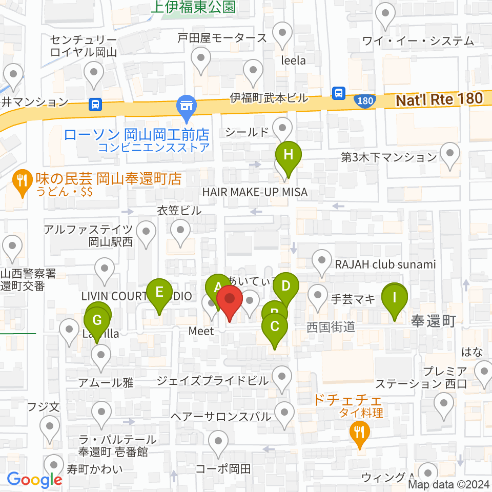 MEDEL MUSIC周辺のカフェ一覧地図