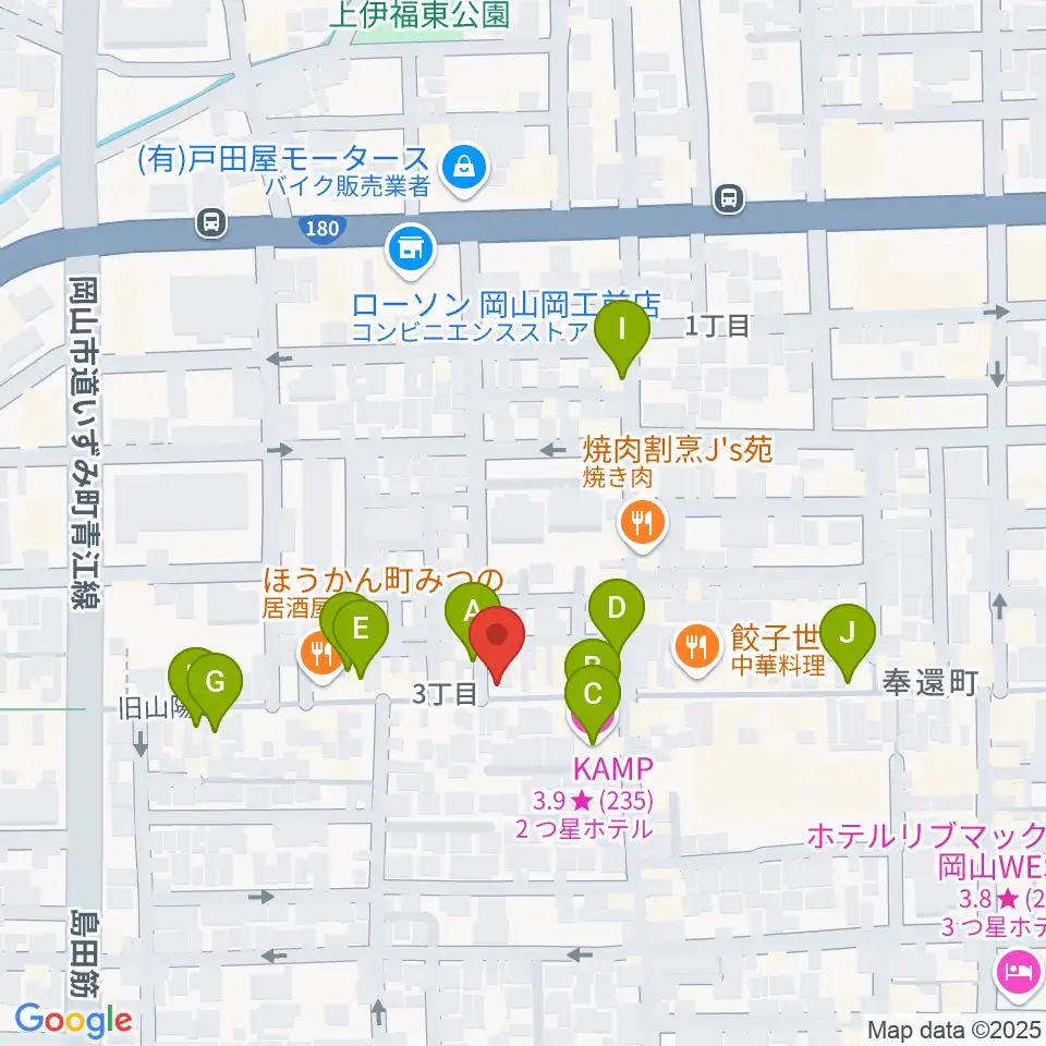 MEDEL MUSIC周辺のカフェ一覧地図