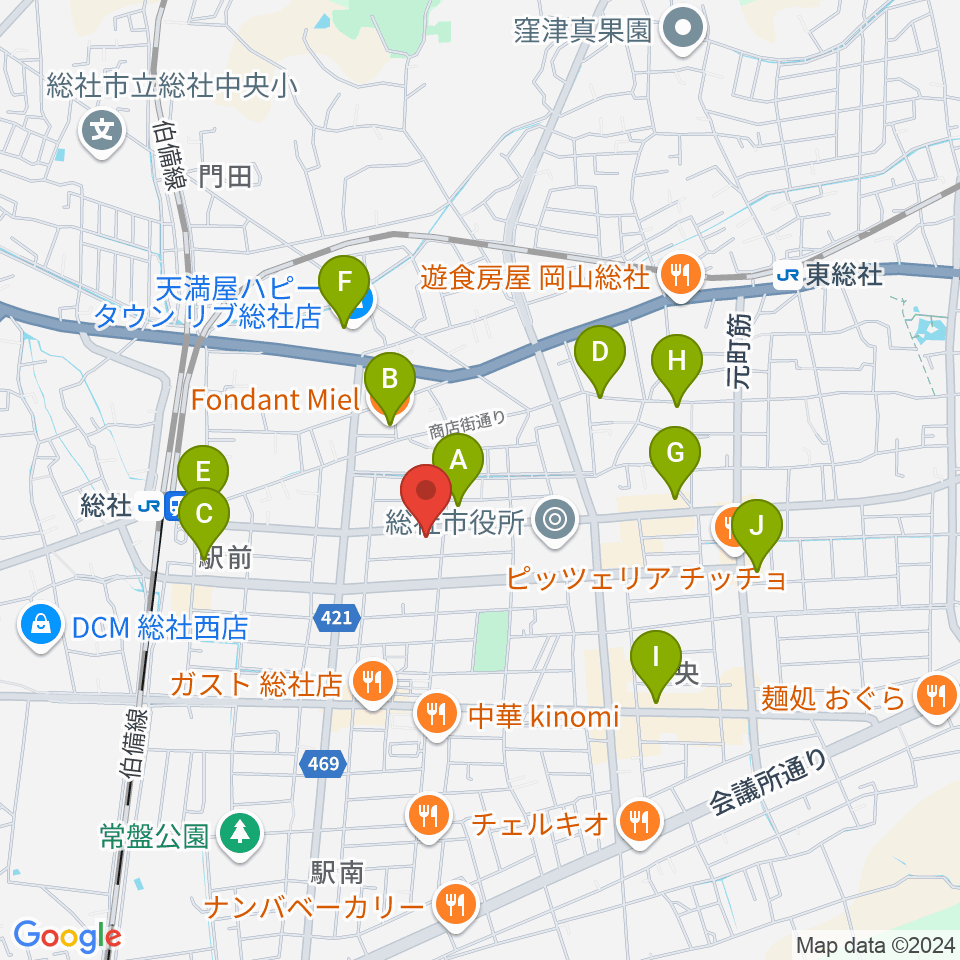 レコード屋 総社店周辺のカフェ一覧地図