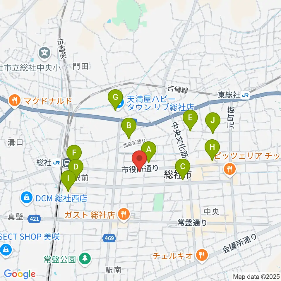 レコード屋 総社店周辺のカフェ一覧地図