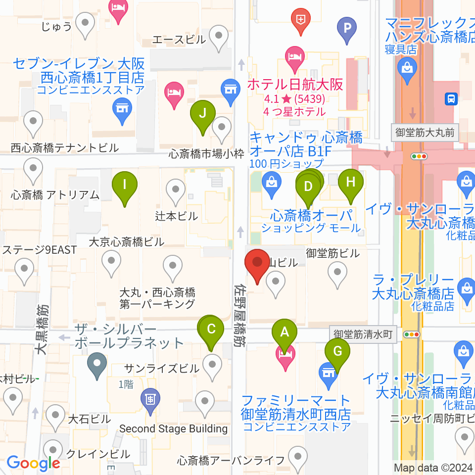 VOXMUSIC周辺のカフェ一覧地図