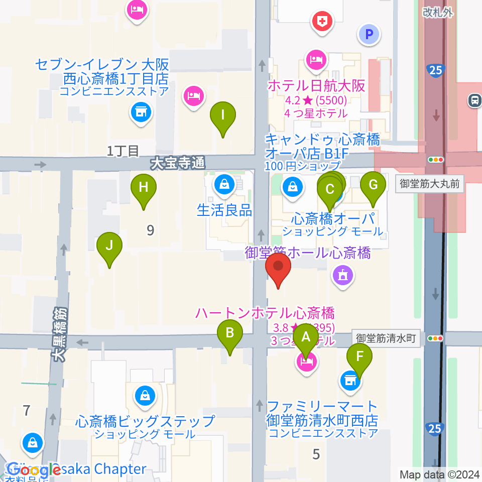 VOXMUSIC周辺のカフェ一覧地図