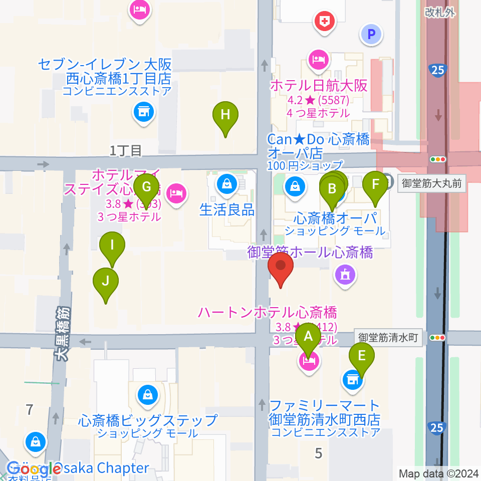 VOXMUSIC周辺のカフェ一覧地図