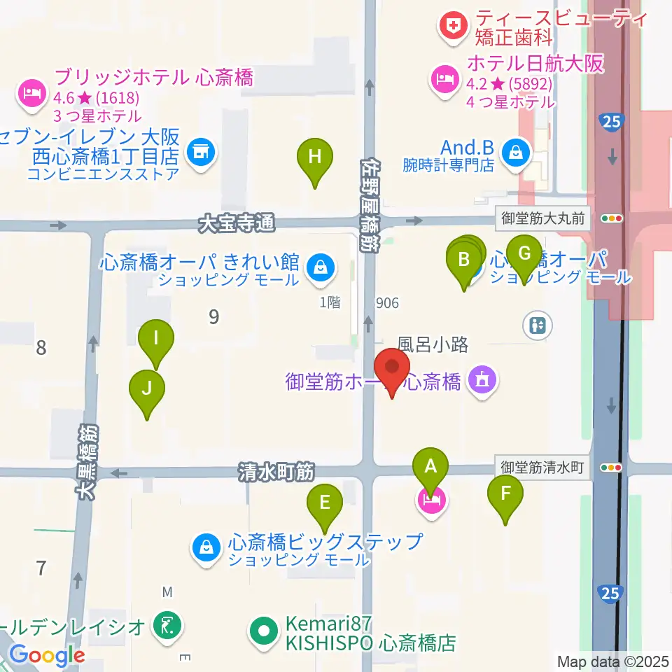 VOXMUSIC周辺のカフェ一覧地図