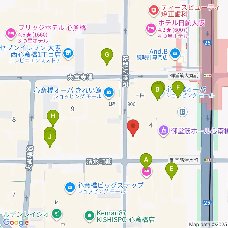 VOXMUSIC周辺のカフェ一覧地図