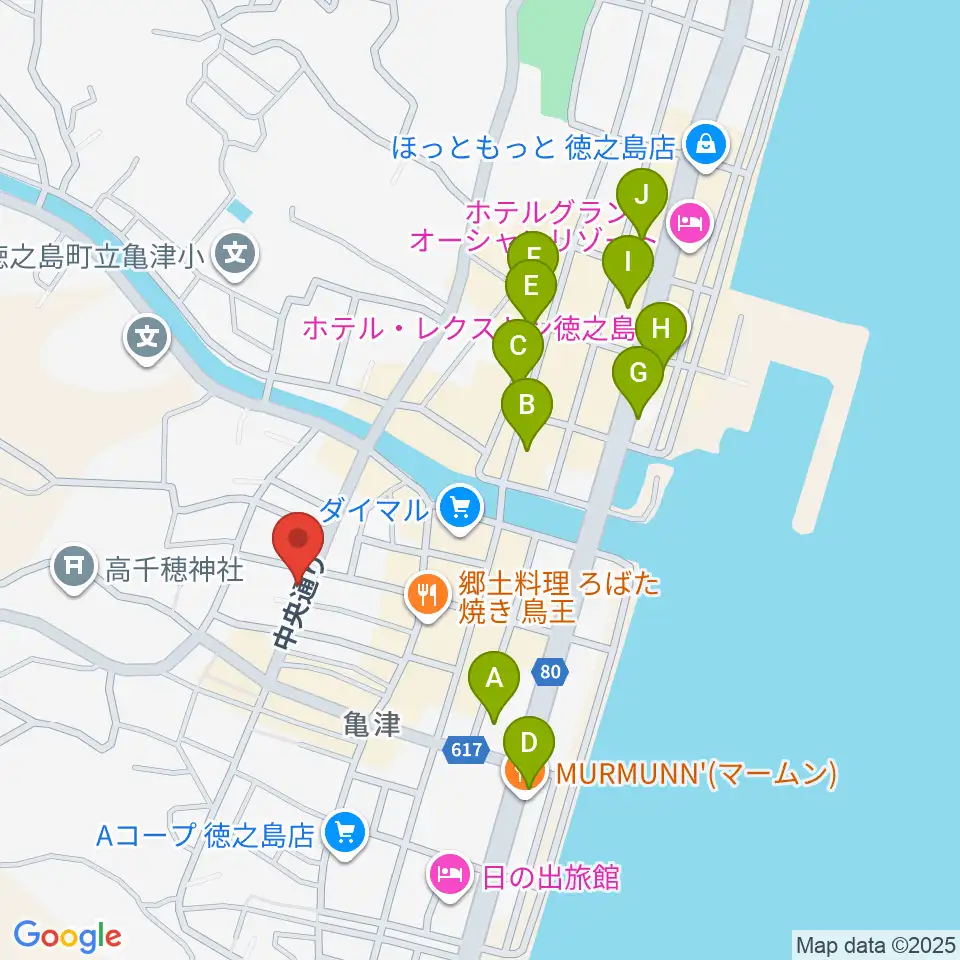 徳之島MAC周辺のカフェ一覧地図