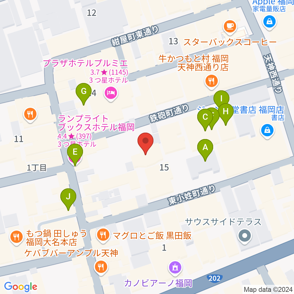 チクロマーケット周辺のカフェ一覧地図